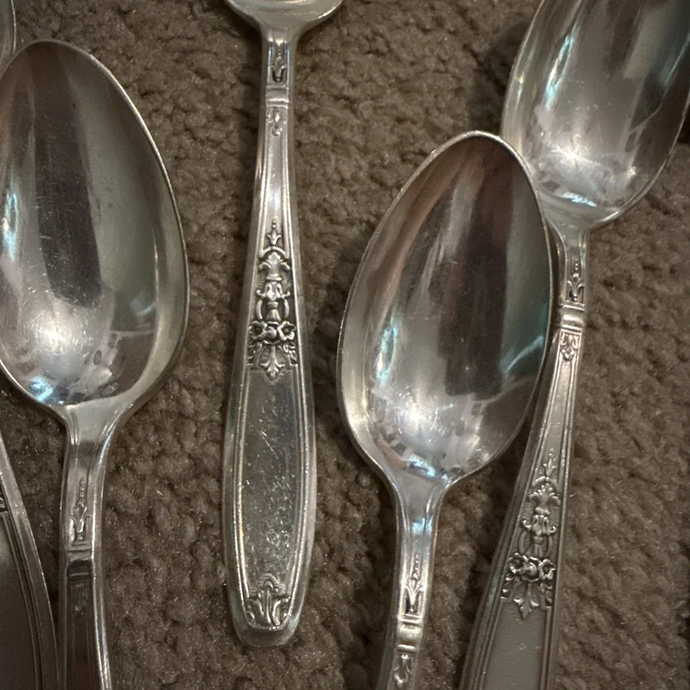 Vintage Ambassador Teaspoons 1847 Rogers Silverplate Vintage Flatware 6
